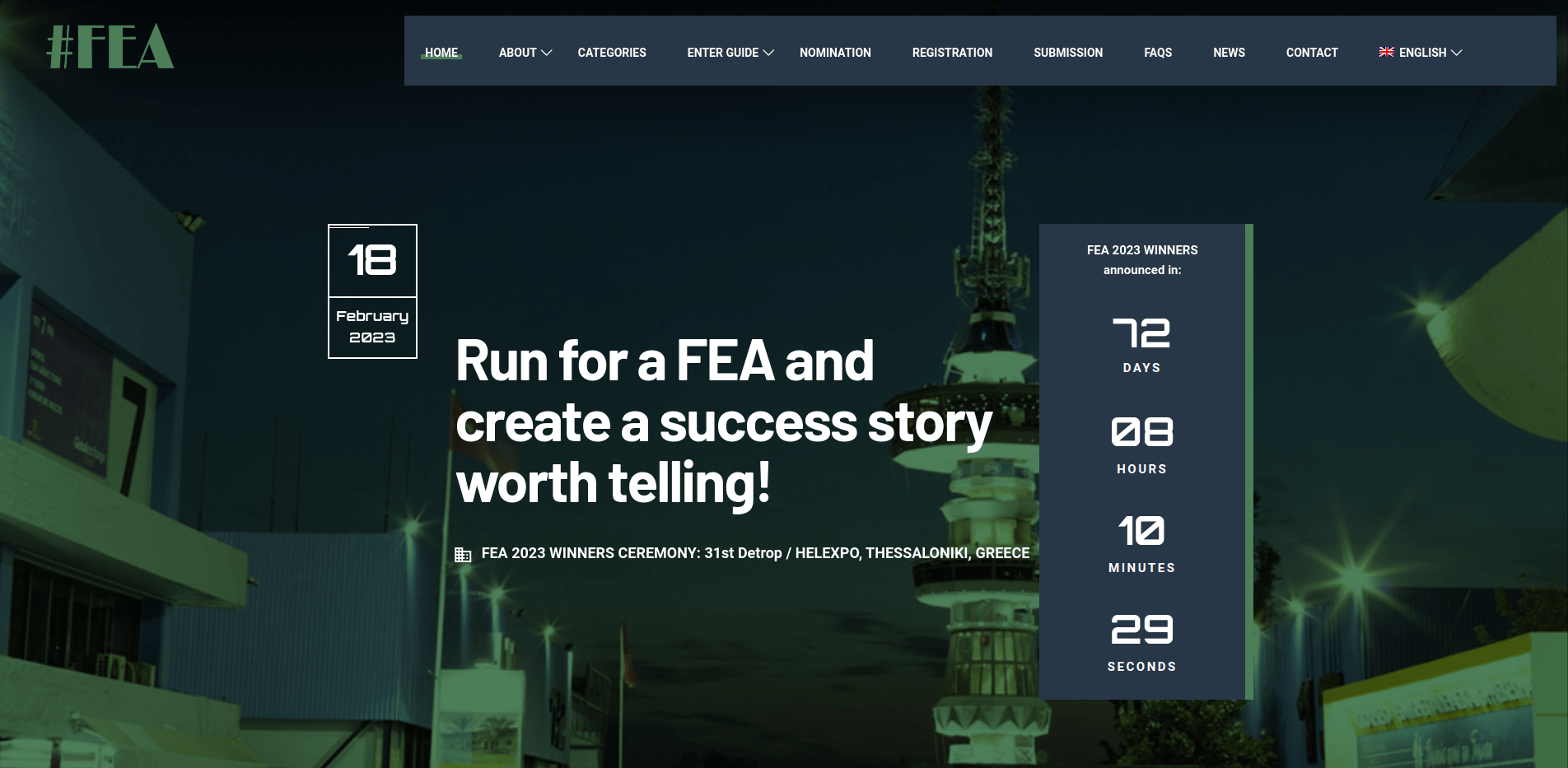 Food Experts Awards Interface